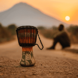 Drum (Djembe) Size Height 24cm X Top Diameter 14cm