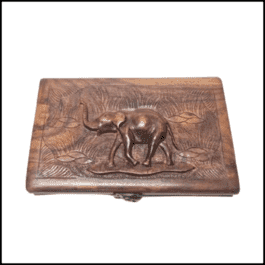 “Elegant Wooden Jewelry Box with Elephant Design – Timeless Craftsmanship” 20 x 13cm
