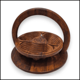 Wooden Dry Fruit Tray Size:(D-29cm)