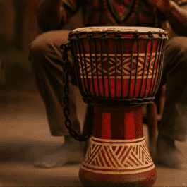 Drum (Djembe) Size Height 24cm X Top Diameter 14cm