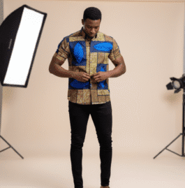 African Wax Print Shirt – Handmade Ankara Shirt for Men