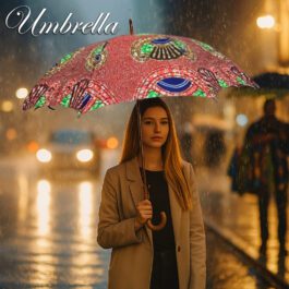 African Wax Print Umbrella