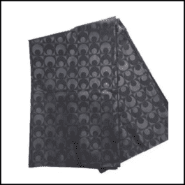 African Black Embossed cloth 6 Yard