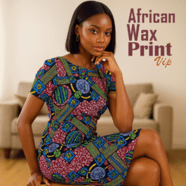African Wax Fabric/Wax Clothes/Ghanaian Wax Print/Nigerian Ankara. 6 Yards Piece