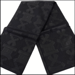African Black  Embossed cloth 6 Yard