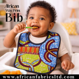 Handmade African Wax Print Baby Bib – Ankara Fabric, Soft & Reusable, Perfect Gift