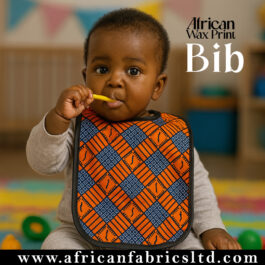 Handmade African Wax Print Baby Bib – Ankara Fabric, Soft & Reusable, Perfect Gift