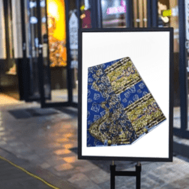 African Wax Metallic Print 6 Yard