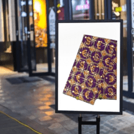 African Wax Metallic Print 6 Yard