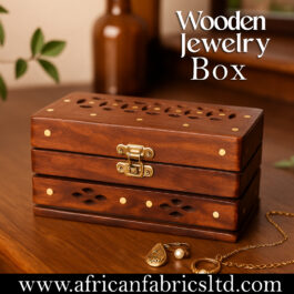 Carved Wooden Jewellery Box (19 X 11 cm)