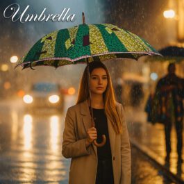 African Wax Print Umbrella