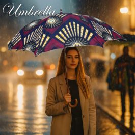 African Wax Print Umbrella