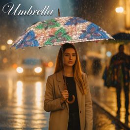 African Wax Print Umbrella