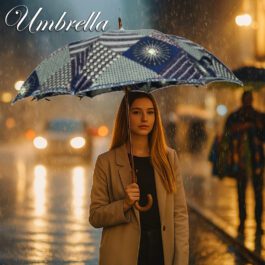 African Wax Print Umbrella