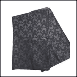 African Black Embossed cloth 6 Yard