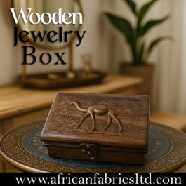 “Elegant Wooden Jewelry Box with Camel Design – Timeless Craftsmanship” 20 x 13cm