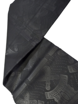 African Black  Embossed cloth 6 Yard