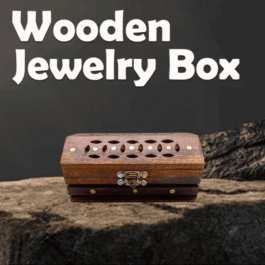 Carved Wooden Jewellery Box (15 X 07 cm)