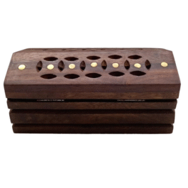 Carved Wooden Jewellery Box (15 X 07 cm)