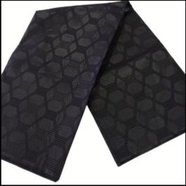 African Black  Embossed cloth 6 Yard
