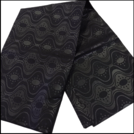 African Black  Embossed cloth 6 Yard