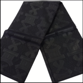 African Black  Embossed cloth 6 Yard
