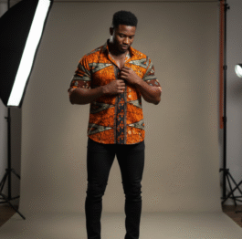 African Wax Print Shirt – Handmade Ankara Shirt for Men