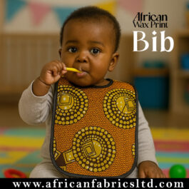 Handmade African Wax Print Baby Bib – Ankara Fabric, Soft & Reusable, Perfect Gift