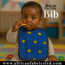 Handmade African Wax Print Baby Bib – Ankara Fabric, Soft & Reusable, Perfect Gift