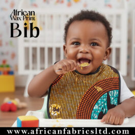 Handmade African Wax Print Baby Bib – Ankara Fabric, Soft & Reusable, Perfect Gift