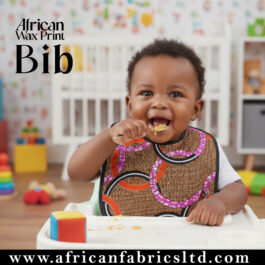 Handmade African Wax Print Baby Bib – Ankara Fabric, Soft & Reusable, Perfect Gift
