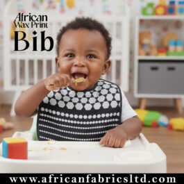 Handmade African Wax Print Baby Bib – Ankara Fabric, Soft & Reusable, Perfect Gift