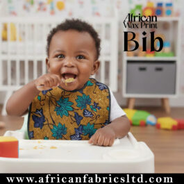 Handmade African Wax Print Baby Bib – Ankara Fabric, Soft & Reusable, Perfect Gift