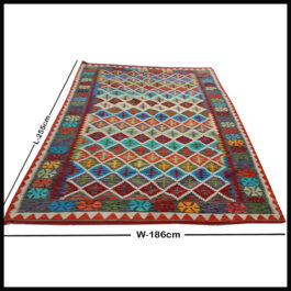 Handcrafted Traditional Kilim Rug Size ( W-186cm x L-255cm )