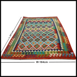 Handcrafted Traditional Kilim Rug Size ( W-184cm x L-261cm )