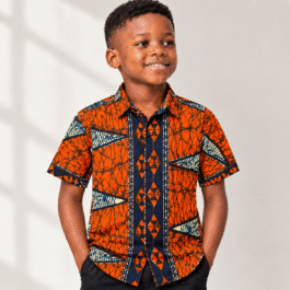 African Ankara Kids Shirt – Colorful Tribal Print Children’s Clothing